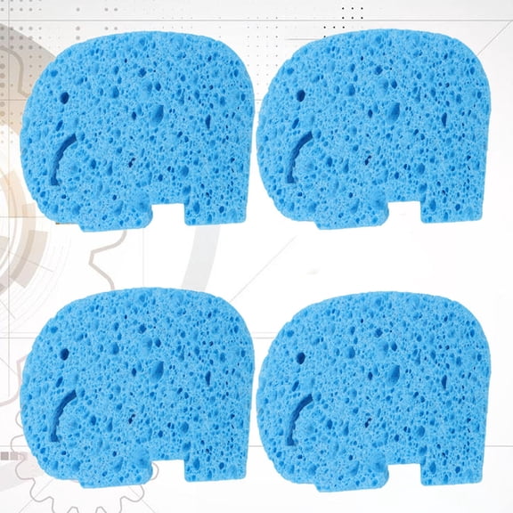 LEORX 4pcs Cartoon Bath Sponge For Boy Girl Soft And Durable Bath Rub For Pulp Blue