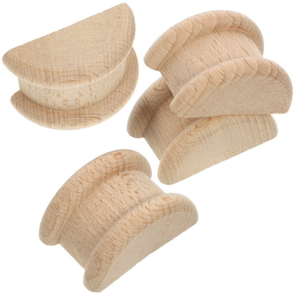 LEORX 4pcs Carved Decoration Solid Wood Decorative Onlays for Door and Window Embellishment