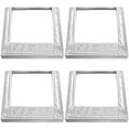 thumbnail image 1 of LEORX 4pcs Deck Base Plate Silver Heavy Duty Post Base Brackets for Fence Posts, 1 of 8