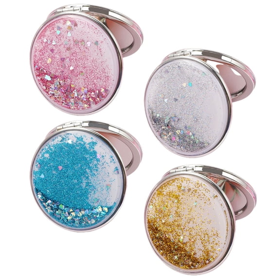 LEORX Leorx Compact Makeup Mirror Assorted Color ABS for Makeup 4Pcs