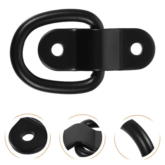 LEORX 4pcs Flush Mount D Rings For Trailers Iron For Cargo Securing Truck Accessories