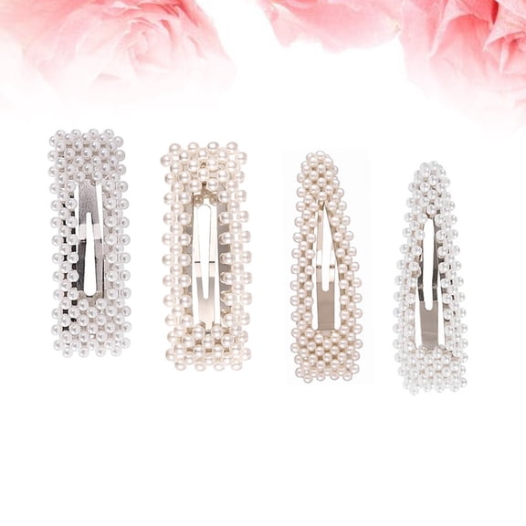 LEORX 4pcs Hair Holding Triangle Hair Barrette for Women in Golden Color for Appointments