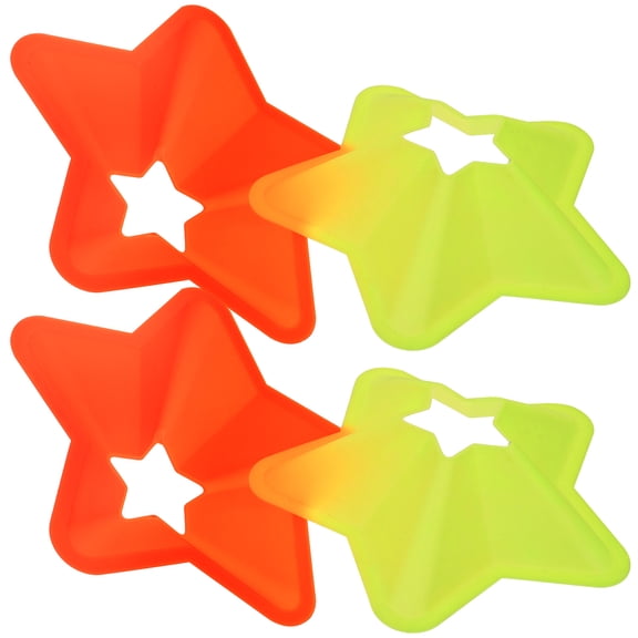 LEORX 4pcs Soccer Discs Training PE Star Shape for Sports Training Markers for