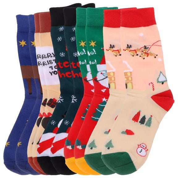 LEORX 5 Pairs of Unisex Socks Cotton Assorted Color for Family and Friends