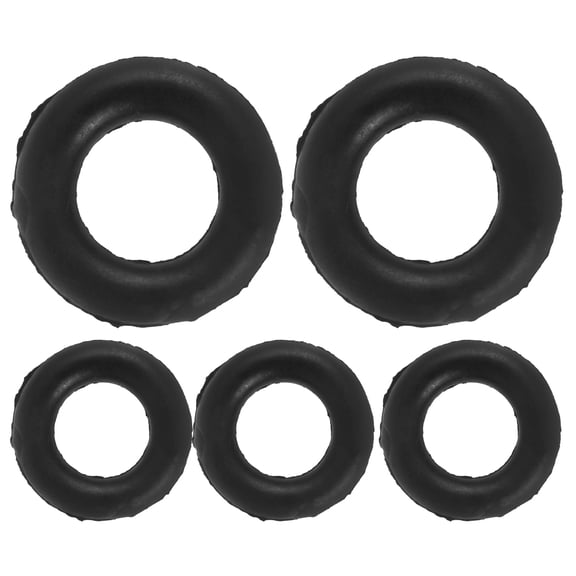 LEORX 5 Pcs Winder Sewing Machine Foot Pedal Adapter Feet Sewing Machine Parts Rubber Ring Black 3.00X3.00X0.50CM