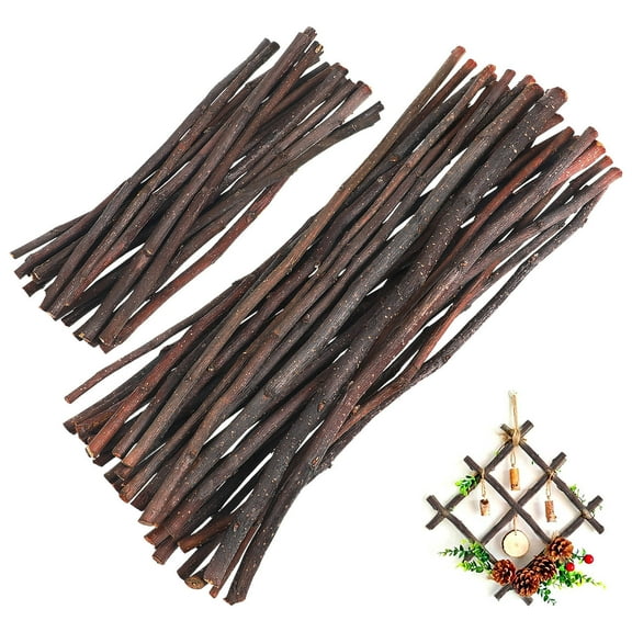LEORX 50 Pcs Assorted Color Wood Sticks for Crafts DIY Projects Sturdy Natural Wood Crafting Sticks 10 Inches