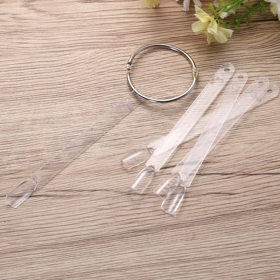 LEORX 50 Pcs Nail Tips Clear Clear Dipping for Nails Nail Polish Color Display Chart Display Stand