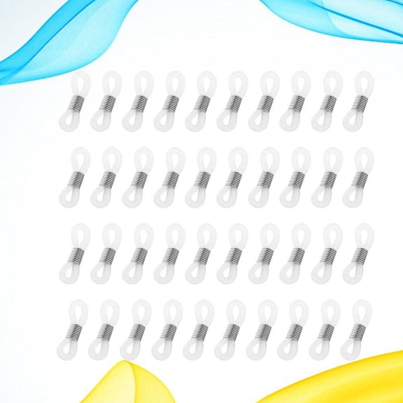 LEORX 50Pcs Adjustable Silicone Rings for Eyeglass Chain Non Slip Grip