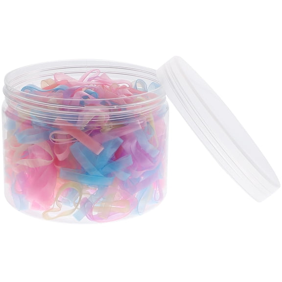 LEORX 500Pcs Stretch Elastic Hair Bands Assorted Colors for Hold in Ponytails Buns and Braids