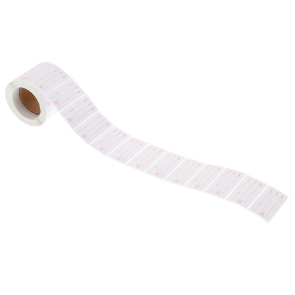 LEORX 500Pcs Food Record Date Stickers Red Writable Label for Kitchen Glass Jars Storage