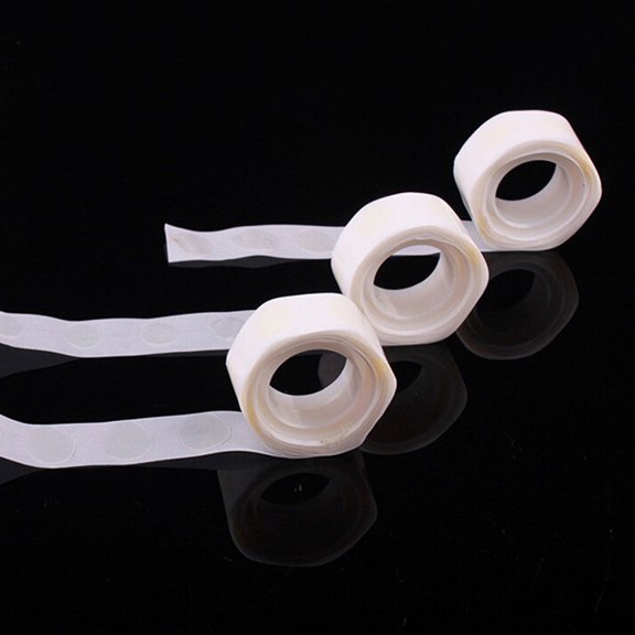 LEORX 500pcs Balloon Glue Points Dots for Wedding with Circular Shape Transparent Solid Gum