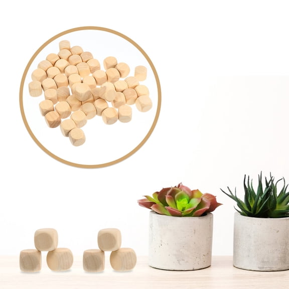 LEORX Beige Synthetic Blank Dice for Playing and DIY Projects Smooth Surface for Easy Writing and Painting 500pcs