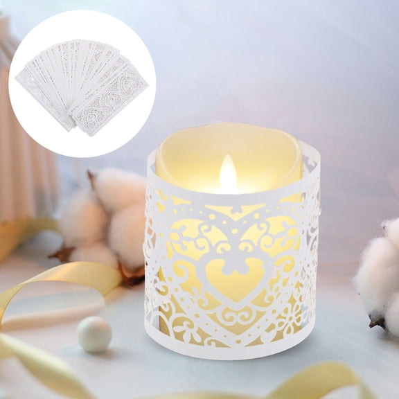 LEORX 50Pcs Decorative Tea Light Lampshade with Hollow Design for Wedding