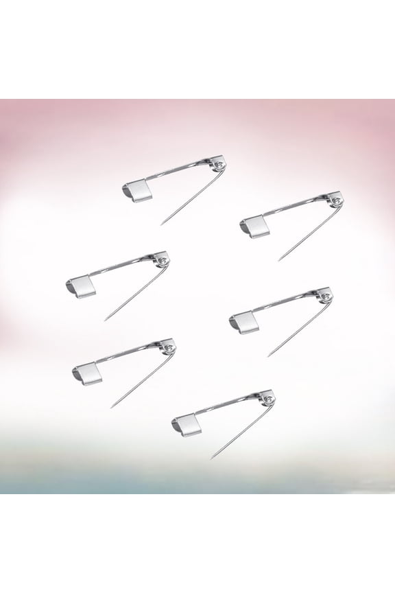 50Pcs Diy Making Brooch Metal Alloy Bar Shape Safety Design Jewelry Makers