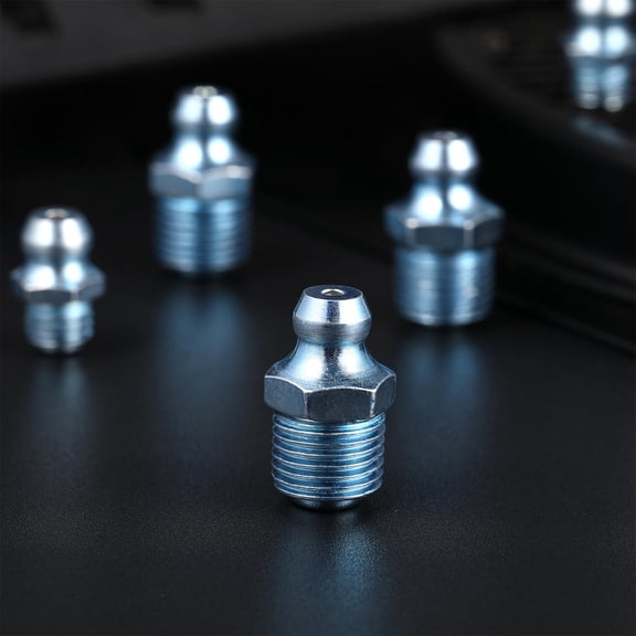 LEORX 50Pcs Grease Fitting Assortment Kit Galvanized Steel for Maintenance Lubricant Feeding