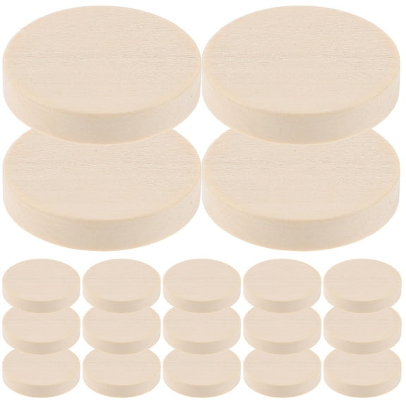LEORX 50Pcs Small Wood Rounds for Diy Projects and Home Decor Natural Wooden Discs
