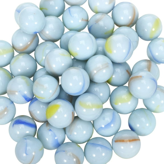 LEORX 50Pcs Glass Marbles Assorted Color Lightweight for Portable Carry and Safe Use