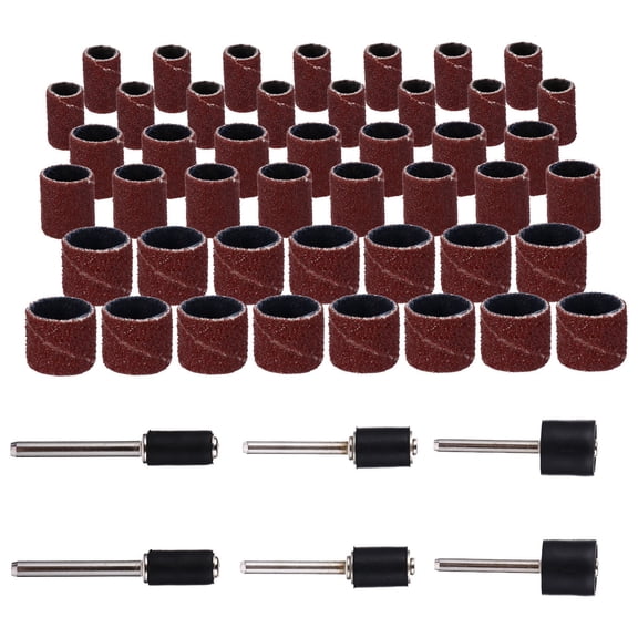 LEORX 51Pcs Light Brown Sanding Band for DIY Enthusiast and Craftsman 4.91X2.36X1.38In