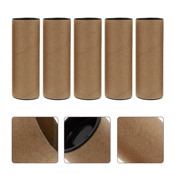 LEORX 5Pack Fine Paper Tube for Shipping and Storage Light Brown for Designers