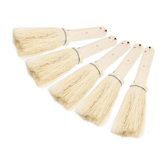LEORX 5Pack Scrub Brush for Dishes Oil Removal in Kitchen Beige