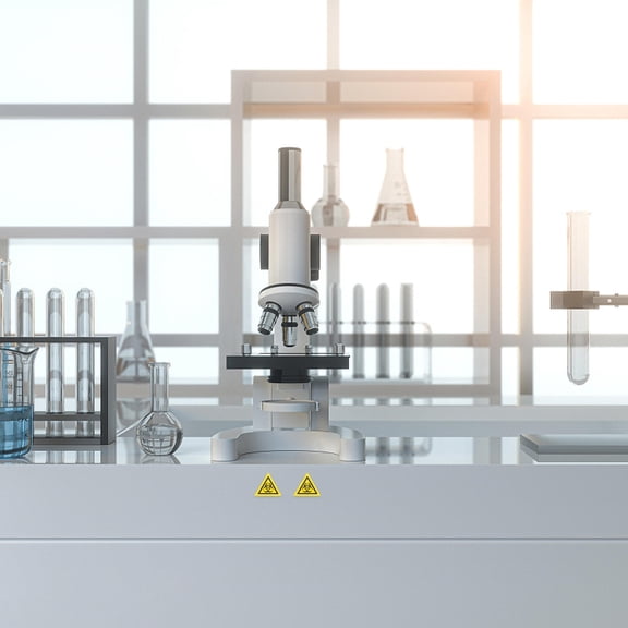 LEORX 5Pcs Biology Stickers Caution Sticker Set With Square Design For Laboratory Staff