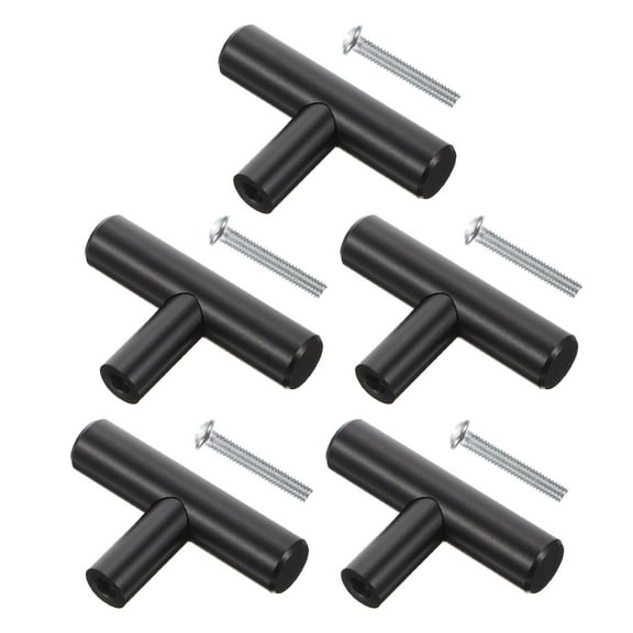LEORX 5Pcs Cabinet Pull Handle T Bar Pull Knobs For Cabinet Furniture Door Handles