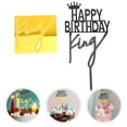 thumbnail image 1 of LEORX Birthday Cake Topper Set Acrylic Multi-Color for Party Decor 5Pcs, 1 of 5