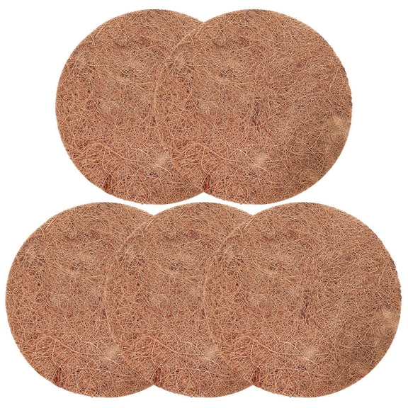 LEORX Coconut Fiber Breeding Eggs Mat Bird Nesting Brown 5Pcs 7.9In Round