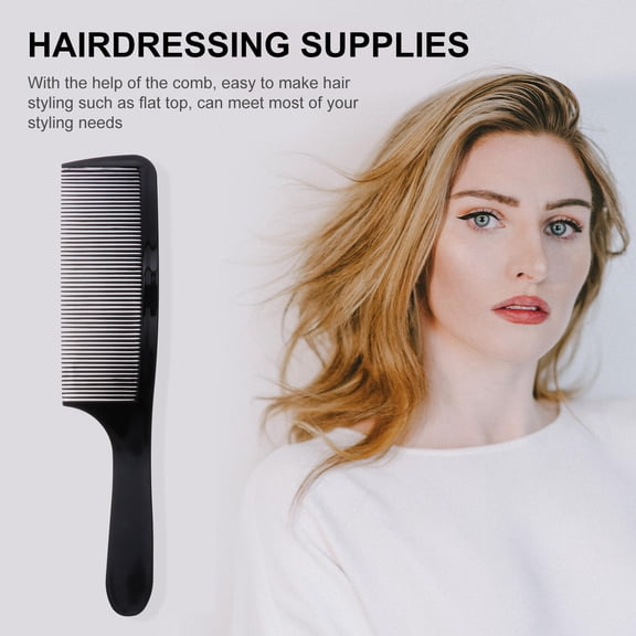 LEORX 5Pcs Curved Comb For Barbers Black Abs 11.8x1.8x0.4in Styling Trimming Side Hair For Men Haircut