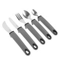 thumbnail image 1 of LEORX 5Pcs Cutlery Set Stainless Steel Grey for Recovering Individuals with Anti-tremor Feature, 1 of 8