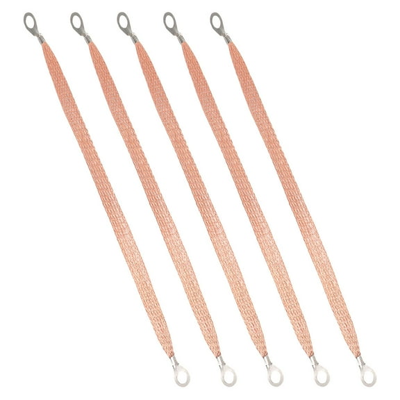 LEORX 5Pcs Ground Straps For Car Copper Woven Strap Ideal For Automotive Professionals