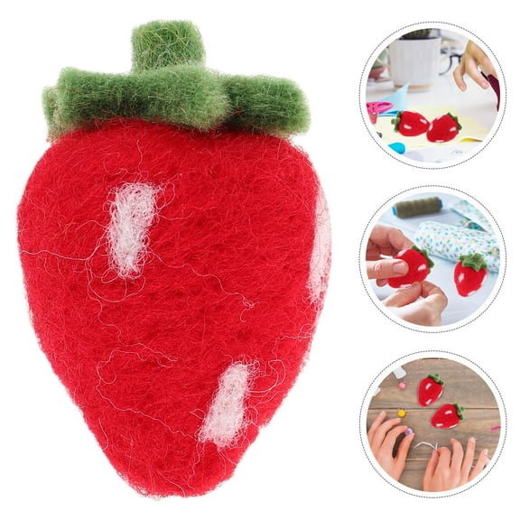LEORX diy wool felt embellishments Felt Strawberry Craft Red 5pcs