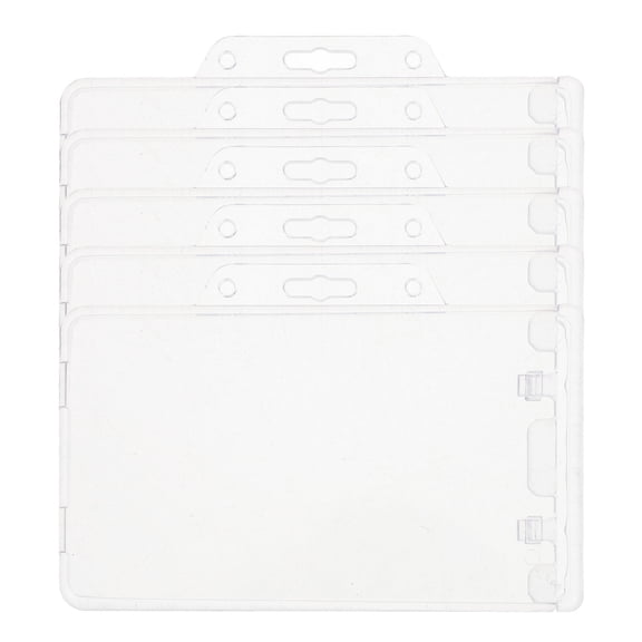 LEORX 5Pcs Name Badge Sleeve for Office Work Simple Design Scratch-Resistant