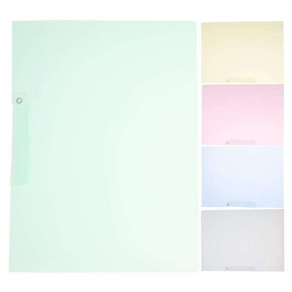 LEORX 5Pcs Report Covers Assorted Color PP Plastic Folder for Education