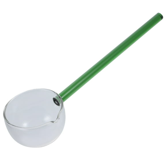 LEORX 5Pcs Reusable Glass Spoon For Cooking And Serving Dessert With Simple Design And Heat Resistant Glass Material