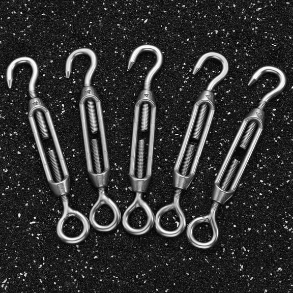 LEORX 5Pcs Stainless Steel Turnbuckle Hook for Regulating Cable Length