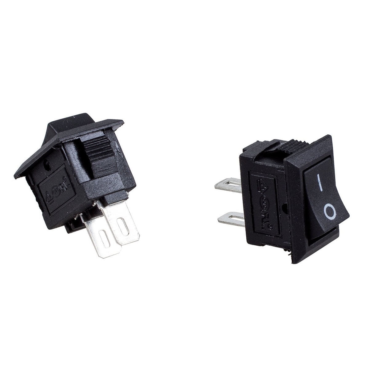 LEORX 5Set Black Metal Plastic Boat Rocker Switch 2 Terminals On Off ...