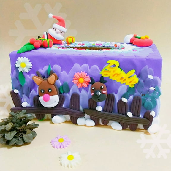 LEORX 5Set Creative Tissue Boxes Wooden Tissue Box Cover Craft for DIY Crafting Material