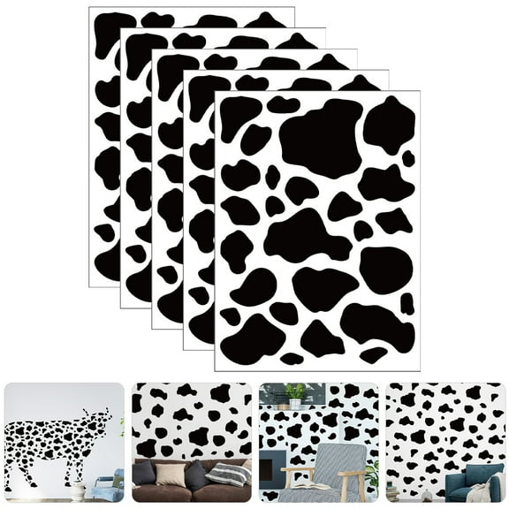 LEORX 5Sheets Simple Abstract Style Removable Wall Decals Self-Adhesive Sticker for Bedroom Home Owners