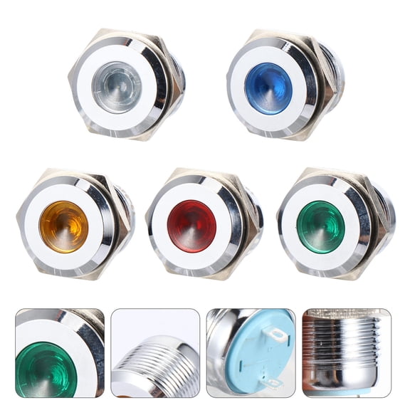 LEORX 5pcs LED Directional Signal Indicator Lights for Cars and Boats Durable Design Colors