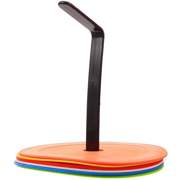 LEORX 6 Discs Training Sign Discs for Soccer in Bright Color 15.50X15.00X15.00CM 1 Rack