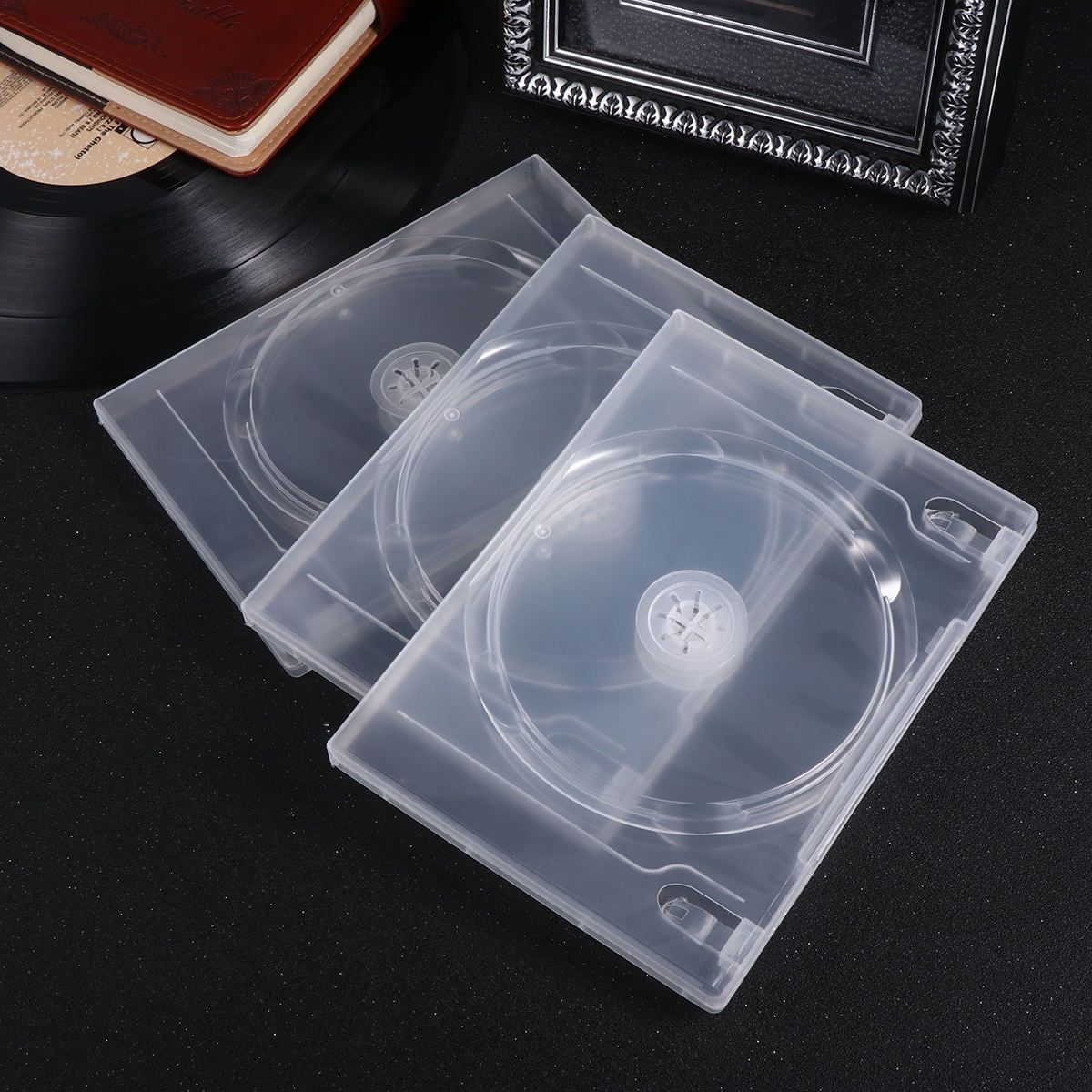 LEORX 6 PCS CD Case Large Capacity CD Storage Case for CD Empty Dvd ...