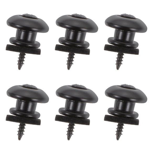 LEORX 6 Pcs Electric Guitar Strap Fixing Iron Guitar Strap Attachment for Practice