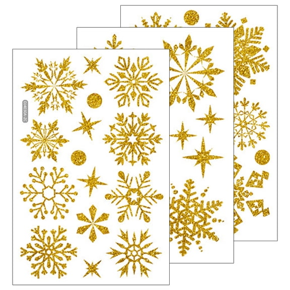 LEORX 6 Sheets of Indoor Window Clings Decorative PVC Removable Static Film Sticker for Glass Windows