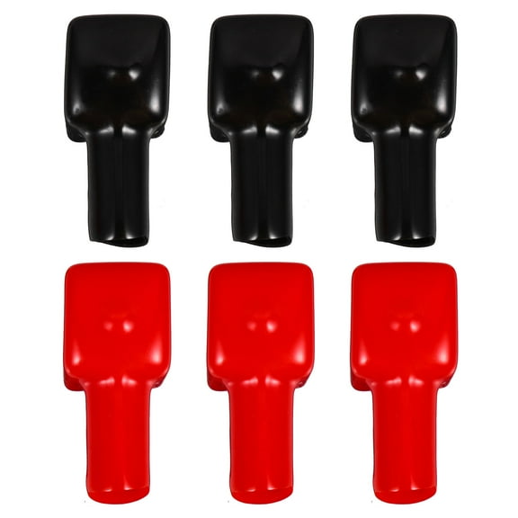 LEORX 6Pcs Battery Terminal Protector Red Black PVC Prevent Short Circuit Protect from Wind and Rain