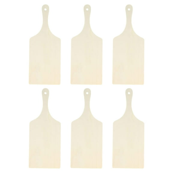 LEORX 6Pcs Chopping Board with Handle Diy Drawing Wood Tray for Baking Home Decoration