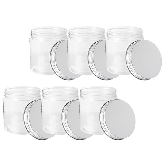 LEORX Storage Jars with Lids Mason Jar PET Food Storage Family Members Kitchen Use 6pcs