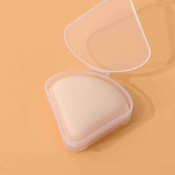 LEORX 6Pcs PVA Fan-Shaped Powder Puff for Daily Makeup 8x6cm Pink