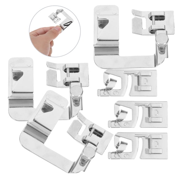 LEORX 6Pcs Rolled Presser Sewing Machine Fitting for Quilting Patchwork Embroidery