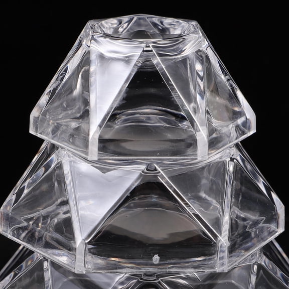 LEORX 6Pcs Sphere Display Holder Transparent Plastic Round Design For Wedding Home Ornament Decorative Item